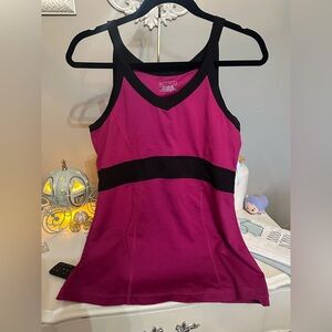 Tek Gear Magenta and Black Tank Top | Large